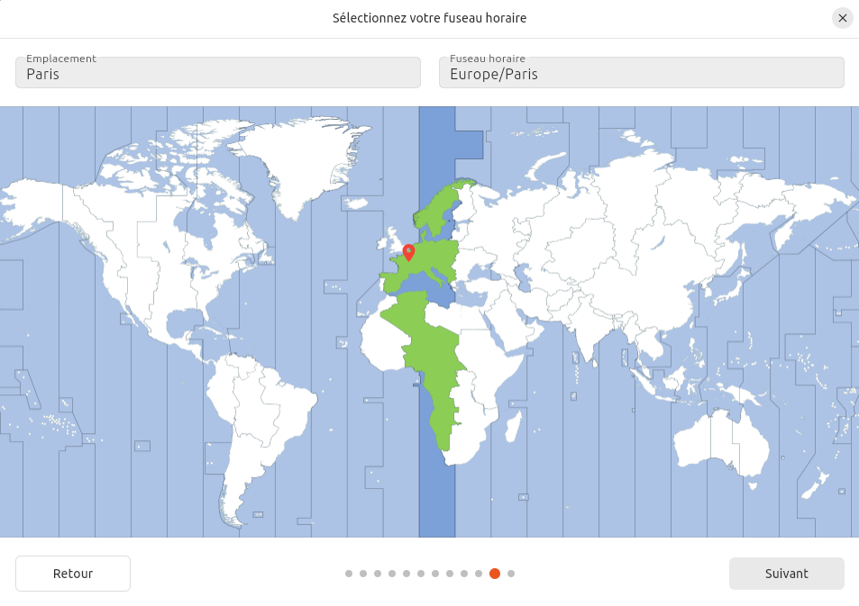Select your timezone