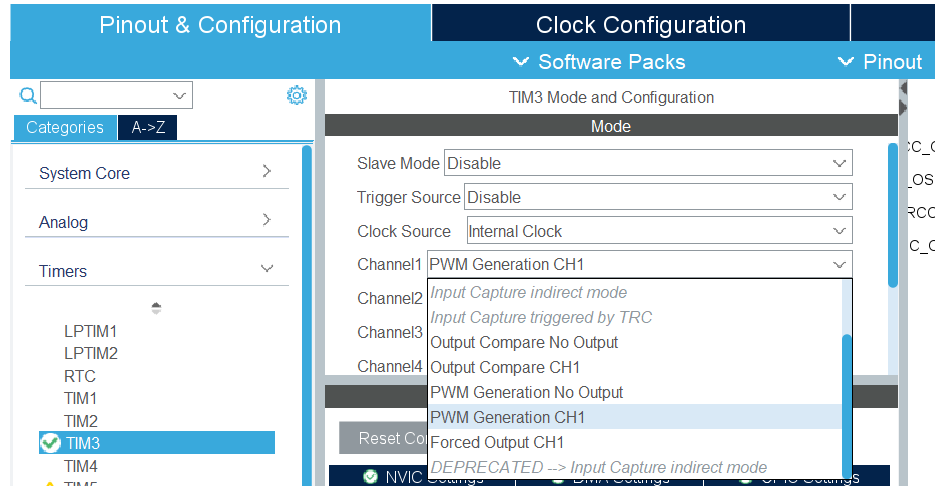 Timer configuration